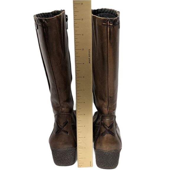 PIKILONOS Distressed Whip Stitch Leather Boots 37 - Picture 8 of 11